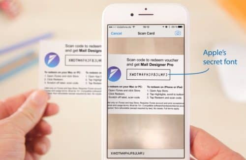 Promo-Karten für den App Store: Auf der Suche nach der versteckten Schriftart