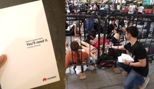 Marketingstunt: Huawei verteilt Powerbanks in iPhone-Warteschlange