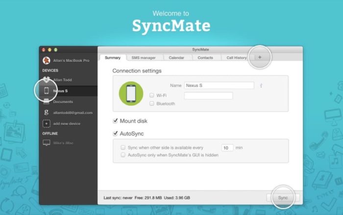 syncmate install