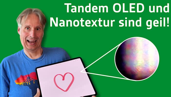 Tandem OLED und Nanotextur