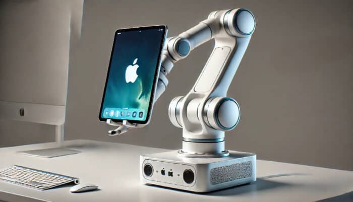 iPad auf Roboterarm