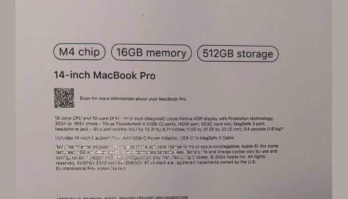 M4 MacBook Pro Leak