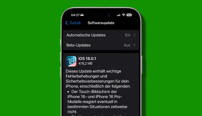 iOS 18.0.1 Update