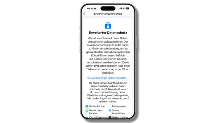 Apple iCloud Ende-zu-Ende-Verschlüsselung