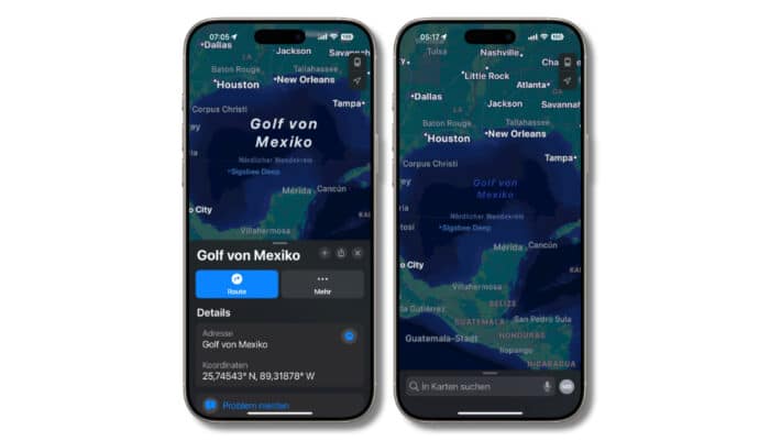 Apple Maps Gulf of America