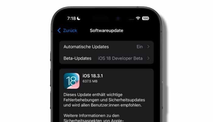 iOS 18.3.1