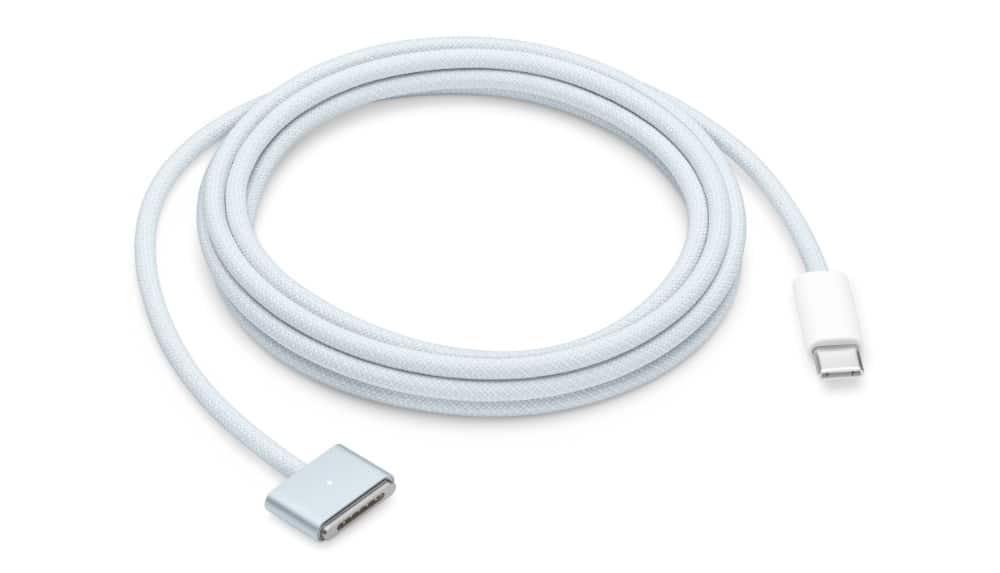 Neues himmelblaues USB-C zu MagSafe 3 Kabel für das M4 MacBook Air