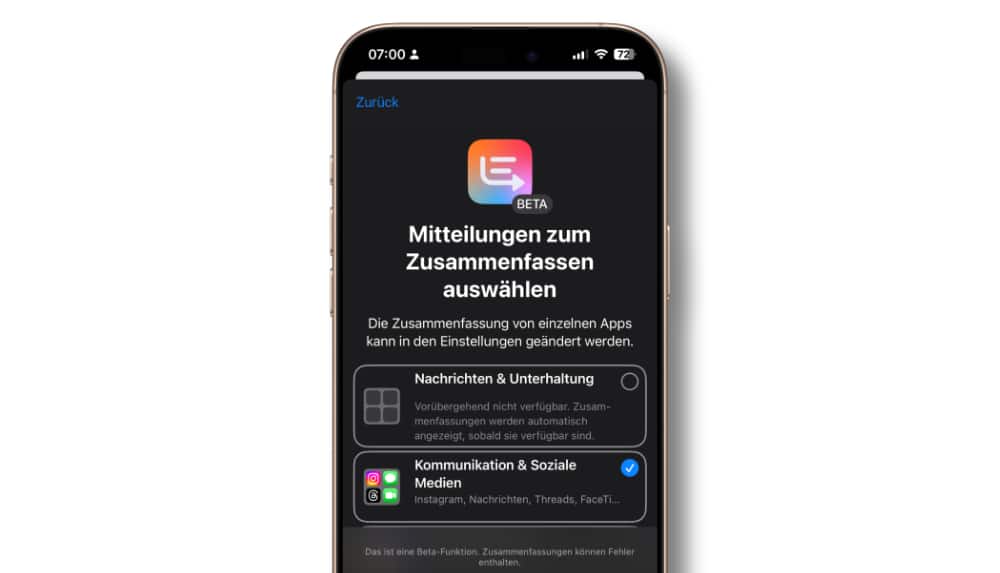 Apple Intelligence Zusammenfassungen